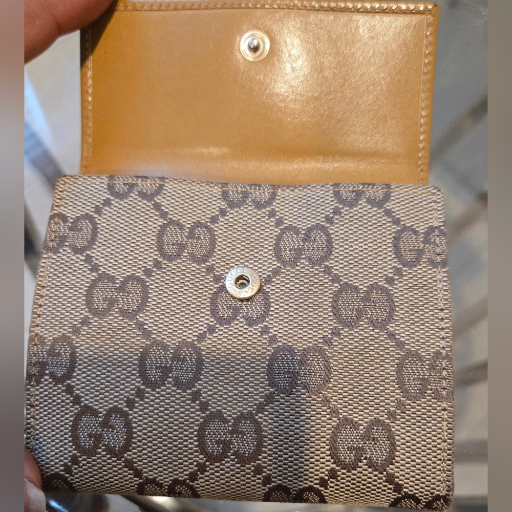 GucciVintage GG Canvas Jackie Compact Bifold Compact Wallet Pre-owned Excellent - Picture 4 of 17